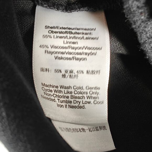 DKNY Pure Black Wide Leg Capri Pants with Pockets Size M - Picture 8 of 9